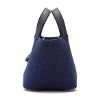Hermès Blue Nuit Feutre Wool and Black Swift Picotin Lock 22 Palladium Hardware - Image 5